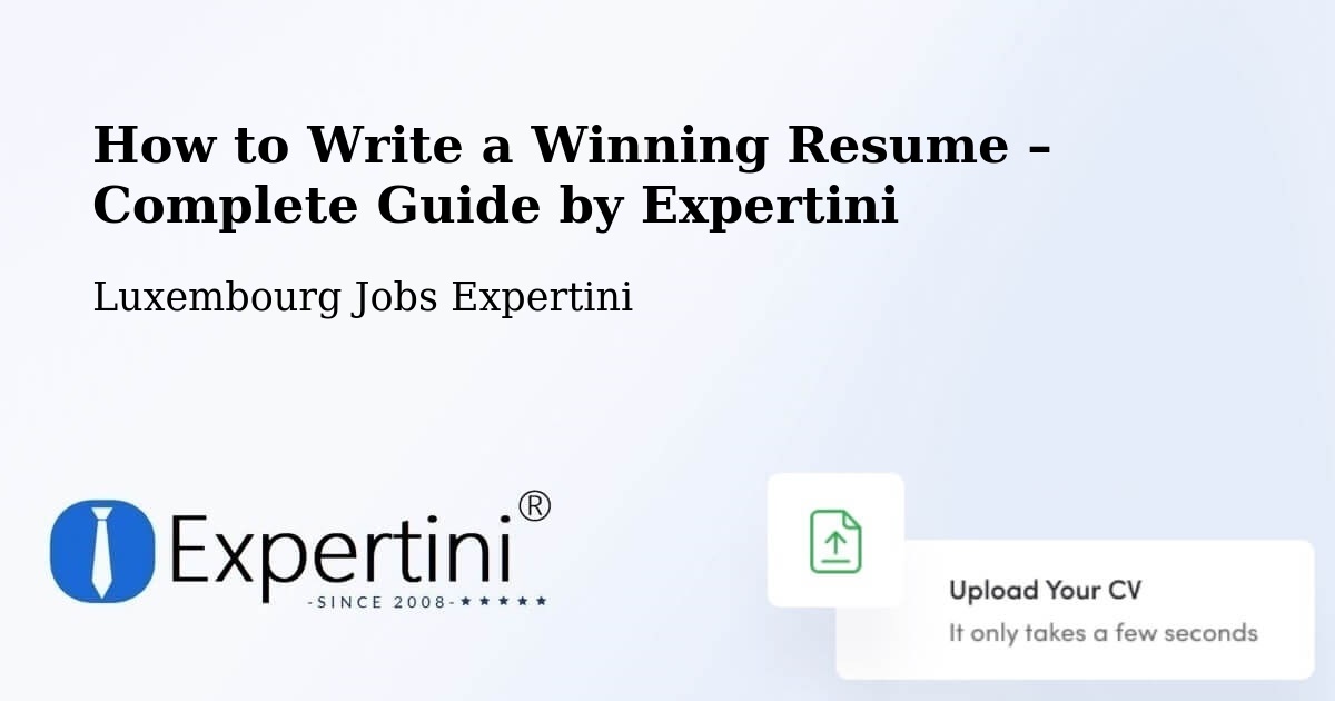 Resume Writing Guide for Job Seekers – Hosingen - Hosingen, Luxembourg Jobs Expertini